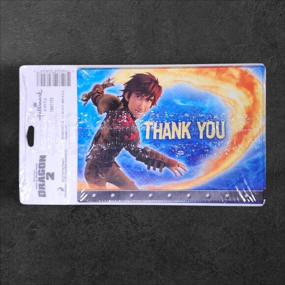 Two How to Train Your Dragon 2 Party Invites & Thank You Cards Hallmark Lot NOS - Picture 3 of 5